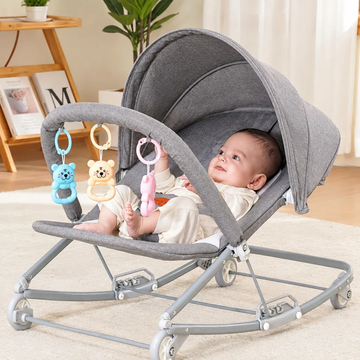 Rocking Bouncer with Canopy by HKAI